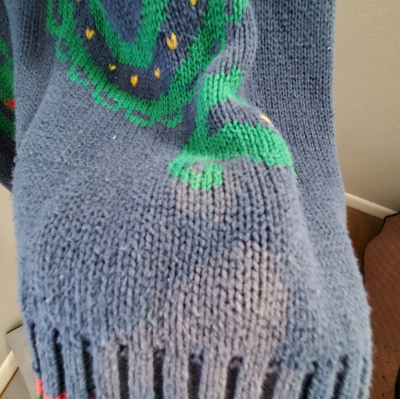 100% Cptton, Liz Wear - Blue and Green Paisley Sweater - Picture 4 of 5